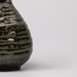 Sake Jug 350ml Moss Black Glaze - Side View