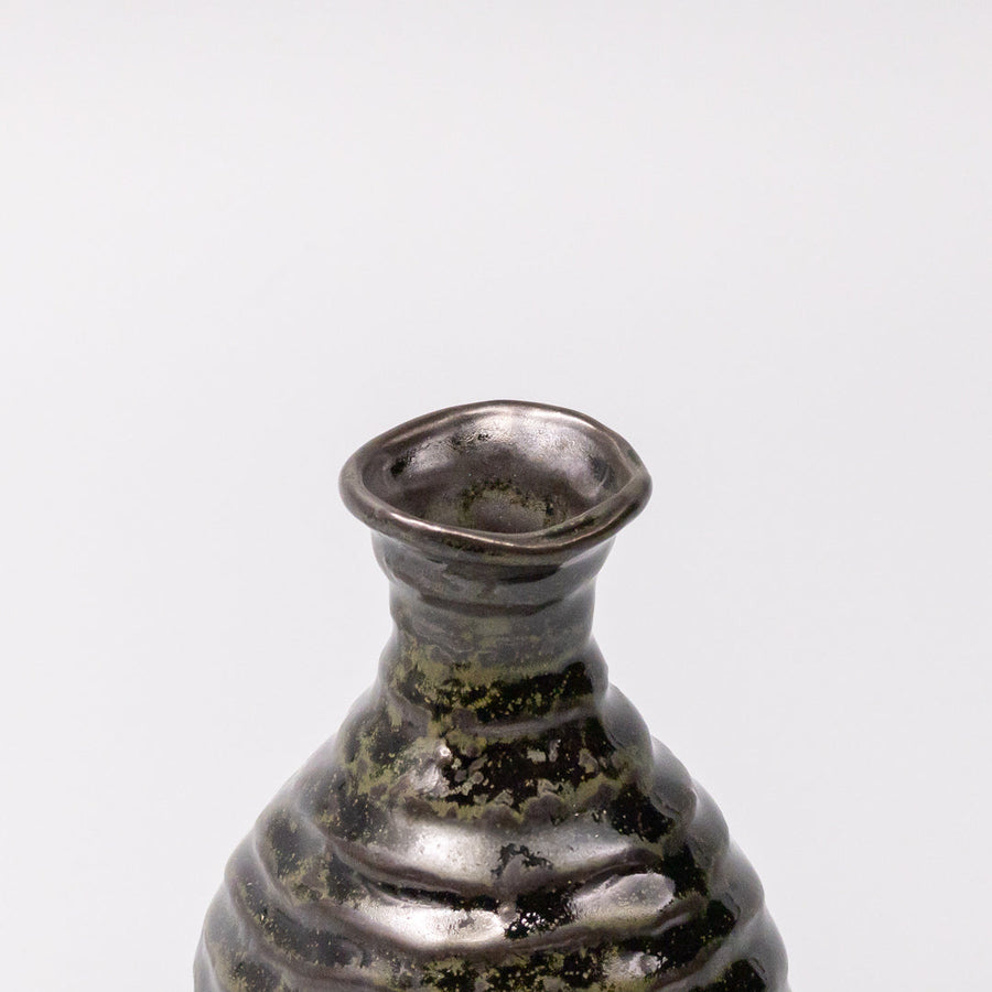 Sake Jug 180ml Moss Black Glaze