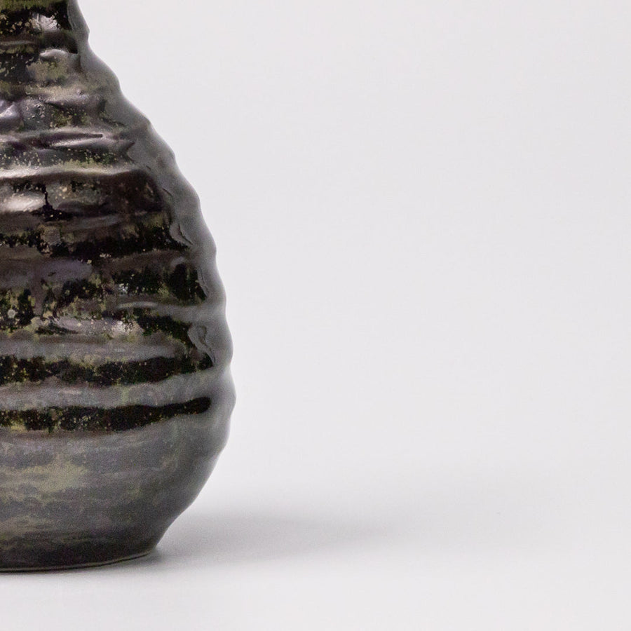 Sake Jug 180ml Moss Black Glaze