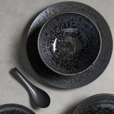 Side Plate 19cm Black Pearl Glaze - Front View