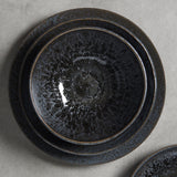 Side Plate 19cm Black Pearl Glaze - Side View