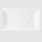 Platter Rectangular 33cm White Blossom Glaze