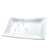 Platter Rectangular 33cm White Blossom Glaze - Front View