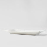 Platter Rectangular 33cm White Blossom Glaze - 45-Degree Angle
