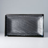 Platter Rectangular 33cm Matt and Shiny Glaze - Side View