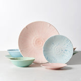 Dinner Plate 24.5cm Ice Pink Glaze - 45-Degree Angle