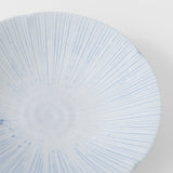 Pasta Bowl 22.5cm Ice Blue Glaze - Front View