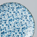 Side Plate Organic 19cm Blue Daisy Glaze