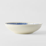 Pasta Bowl 21cm Ocean Blue Glaze - Front View