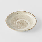 Plate Organic 13cm Spiral Sand Glaze