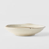 Plate Organic 13cm Spiral Sand Glaze - Side View