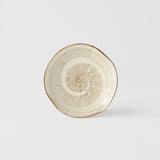 Plate Organic 13cm Spiral Sand Glaze