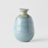 Sake Jug 280ml Crazed Blue Glaze - Front View