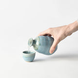 Sake Jug 280ml Crazed Blue Glaze