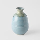Sake Jug 280ml Crazed Blue Glaze - Top-Down View