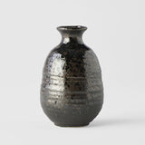 Sake Jug 300ml Black Glaze - Side View