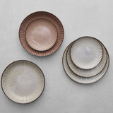 Side Plate 20.5cm White Sendan Glaze - Top-Down View
