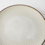 Dinner Plate 23.5cm White Sendan Glaze - Front View