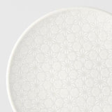 Side Plate 19.5cm White Star Glaze - Front View