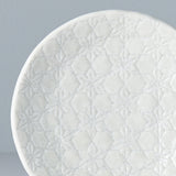 Saucer 13.5cm White Star Glaze - Front View