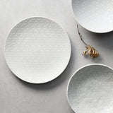Saucer 13.5cm White Star Glaze - Top-Down View