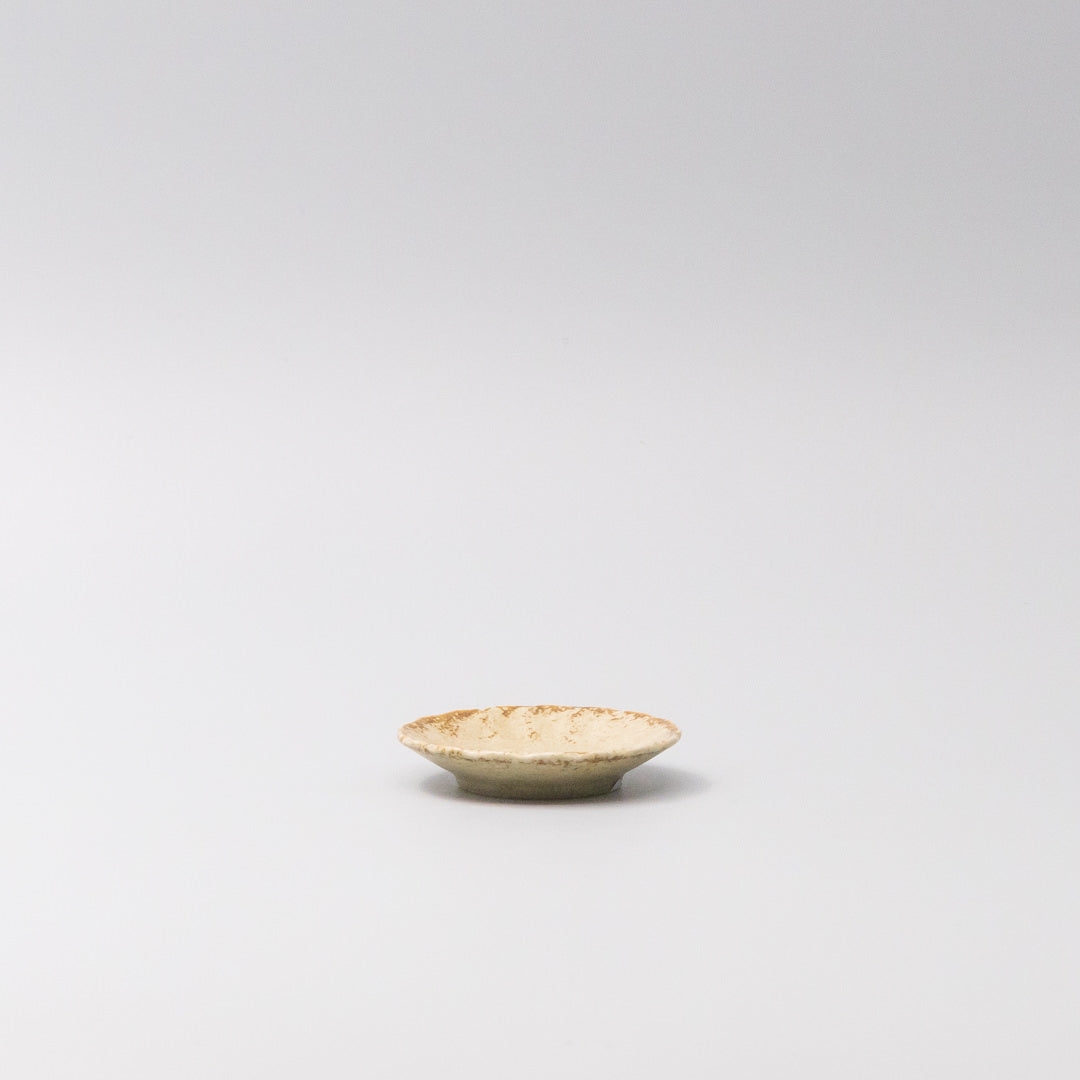Sauce Dish 8cm Scallop Sand Fade Glaze
