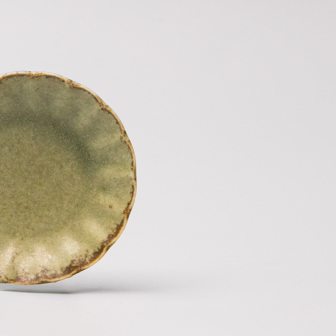 Sauce Dish 8cm Scallop Lime Fade Glaze
