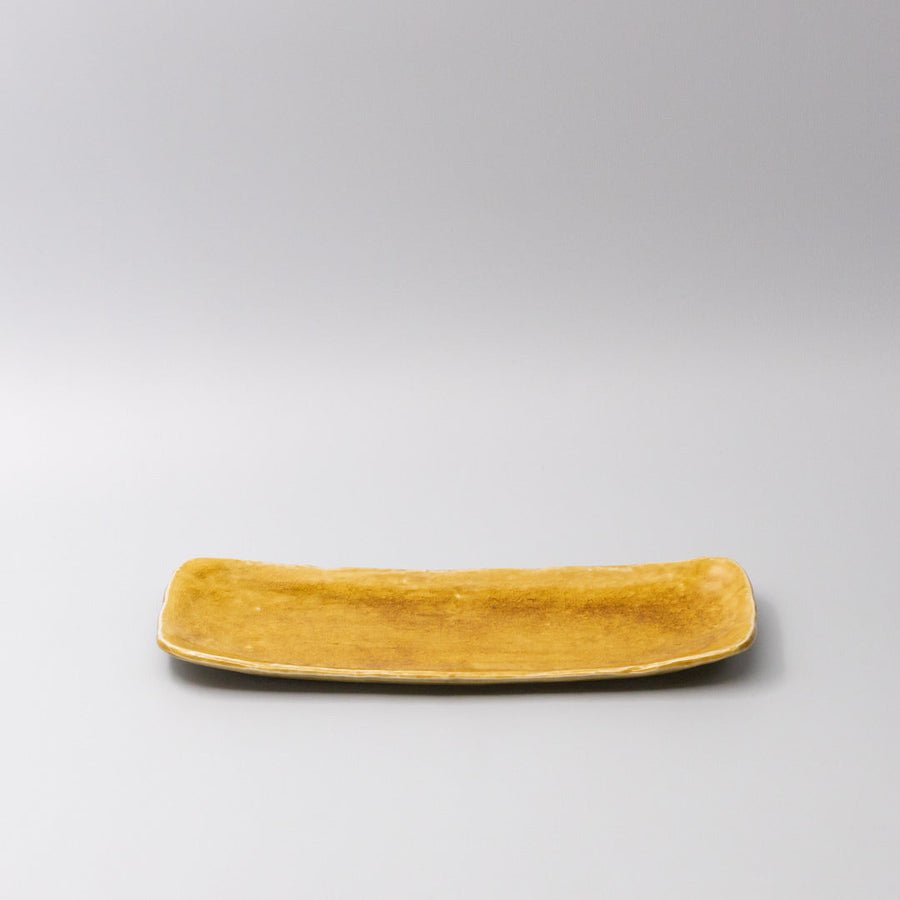 Plate Sashimi 31cm Amane Amber Glaze