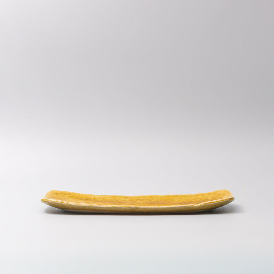 Plate Sashimi 31cm Amane Amber Glaze