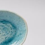 Plate Oval 15cm Crackle Turquoise Glaze - Top-Down View