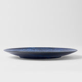 Dinner Plate 28cm Copper Swirl Glaze - Side View
