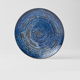 Dinner Plate 28cm Copper Swirl Glaze - Top-Down View