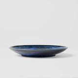 Side Plate 19cm Copper Swirl Glaze - Top-Down View
