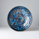 Pasta Bowl 24cm Copper Swirl Glaze - Front View