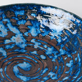 Pasta Bowl 24cm Copper Swirl Glaze - Side View