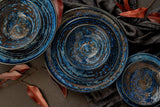 Pasta Bowl 24cm Copper Swirl Glaze - Top-Down View