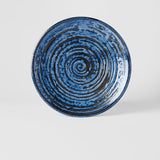 Dinner Plate 25cm Copper Swirl Glaze - Front View