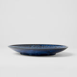 Dinner Plate 25cm Copper Swirl Glaze - Side View