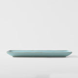 Sashimi Plate 29cm Soda Blue Glaze - Top-Down View