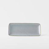 Sashimi Plate 29cm Steel Grey Glaze - Front View