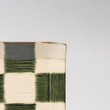 Saucer Reeded Oribe 12cm Checkerboard Glaze - Front View