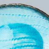 Plate Oval 24x20cm Sky Blue Glaze - Front View