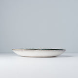 Plate Oval 24x20cm Sky Blue Glaze - Side View