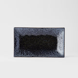 Platter Rectangular 33cm Black Pearl Glaze - Side View