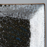 Platter Rectangular 33cm Black Pearl Glaze - Top-Down View