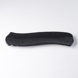 Sashimi Plate 33cm Gunmetal Glaze - Side View
