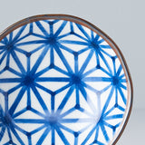 Sauce Dish 11cm Indigo Ikat Starburst Design - Side View