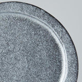 Plate Organic 25.5cm Craft Black Glaze - Front View