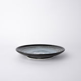 Side Plate 19cm Blue Cloud Glaze - Side View