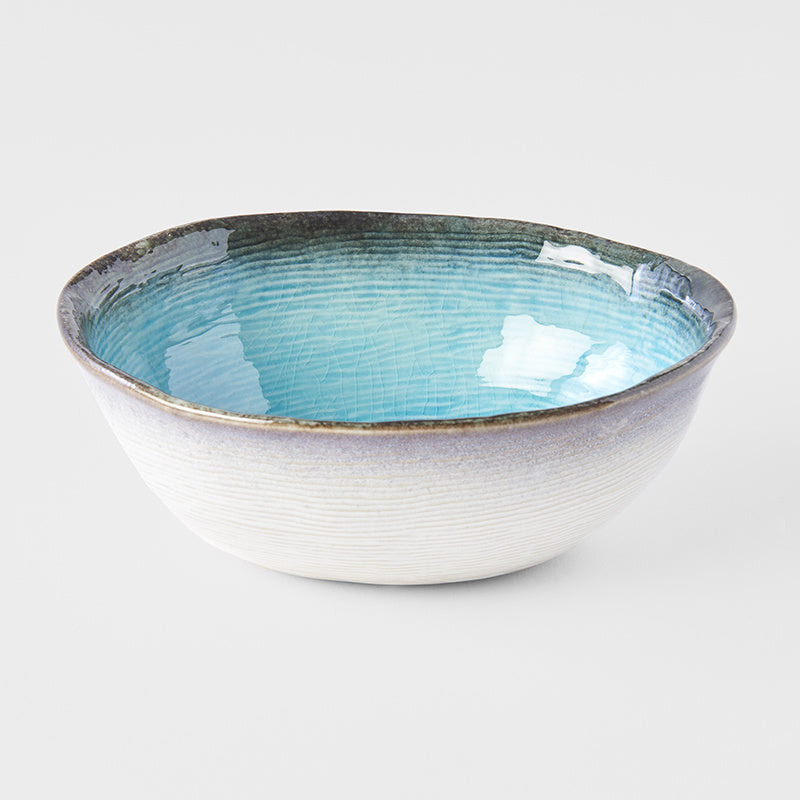 Bowl Oval 17cm Sky Blue Glaze